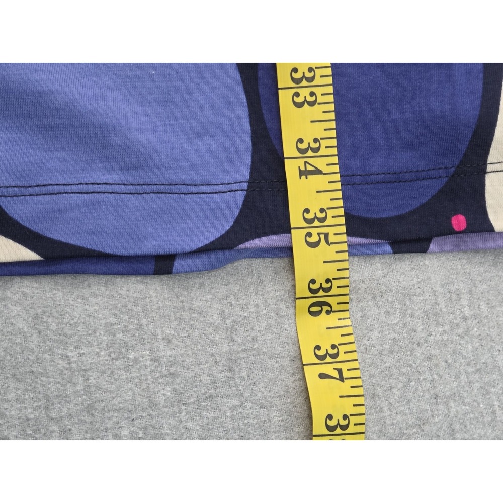 GUDRUN SJODEN L Tango Tunic Dress Purple Blue Polka Dot Organic Cotton Boho NEW - Picture 8 of 9